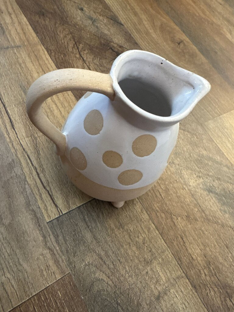 Ceramic Pitcher with Polka Dots