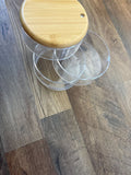 Bamboo and Clear Acrylic Storage Container