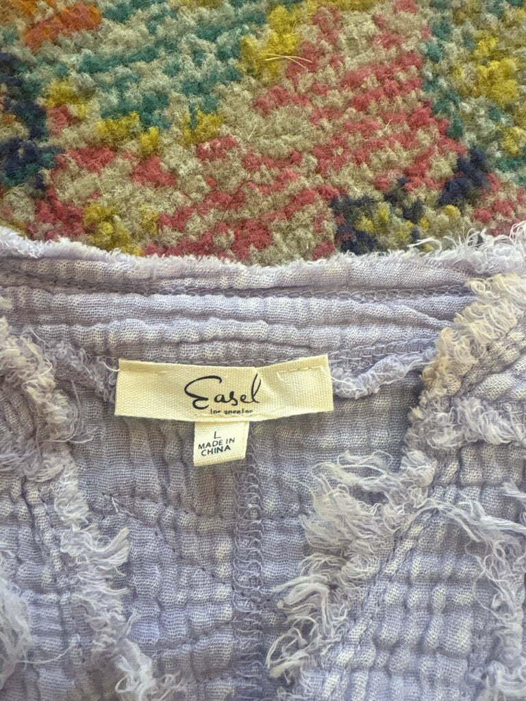 Easel Women's Lightweight Lavender Blouse