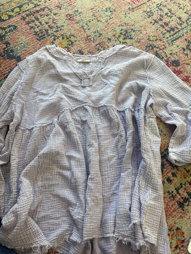 Easel Women's Lightweight Lavender Blouse