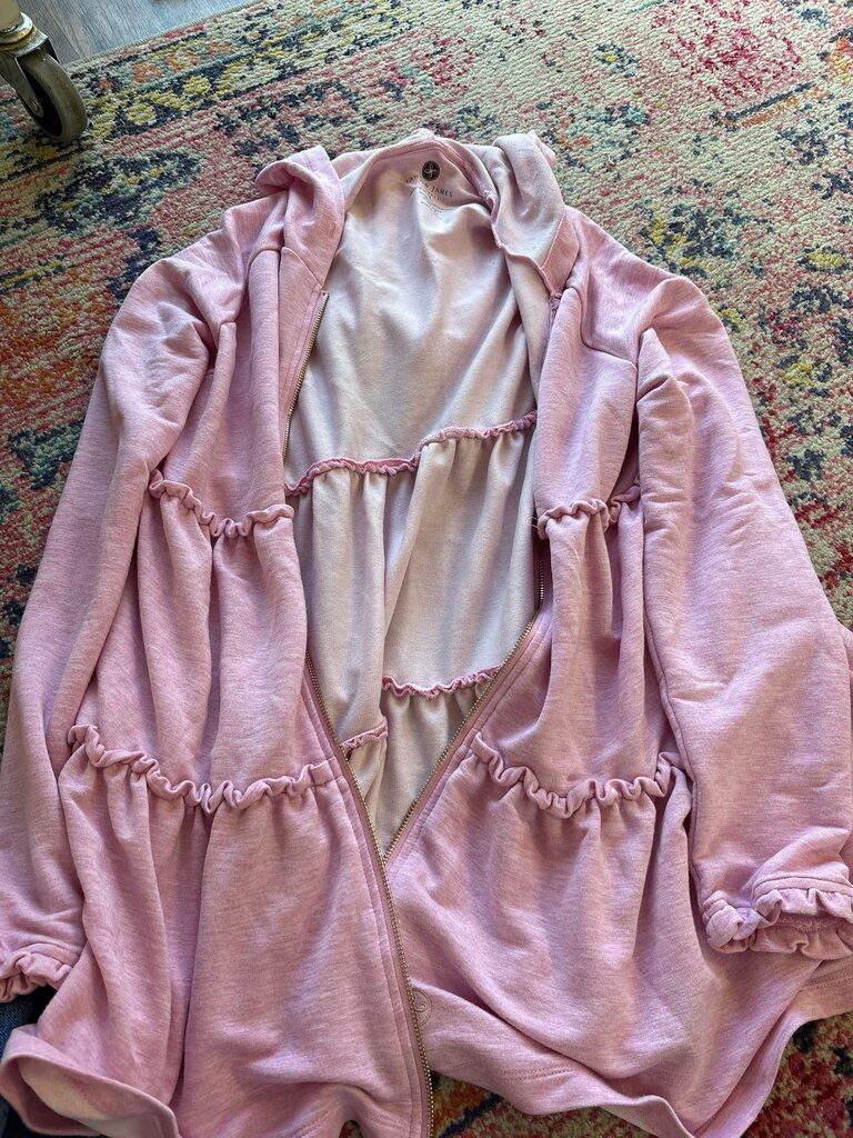Lauren James Pink Zip-Up Hoodie