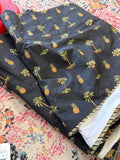 Black Valances with Pineapple Embroidery