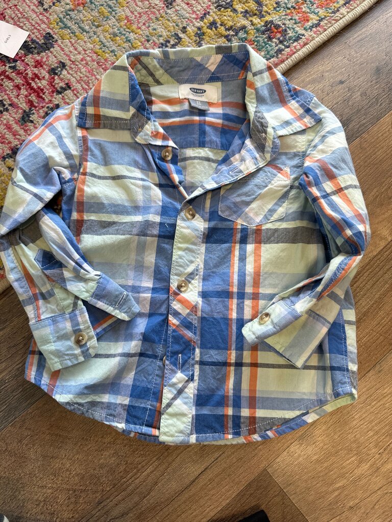 Disney Plaid Button-Up Shirt