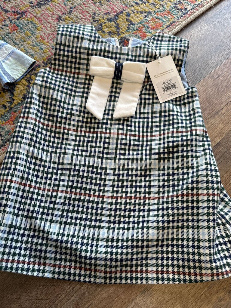 Plaid Dress with Bow Detail