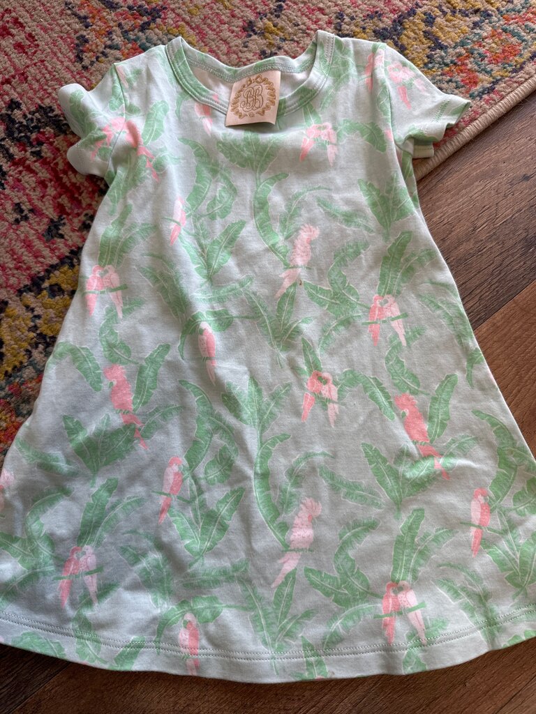 Girls Tropical Print Dress