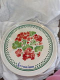 Geranium Painted Plate