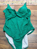 Green Textured Swimsuit