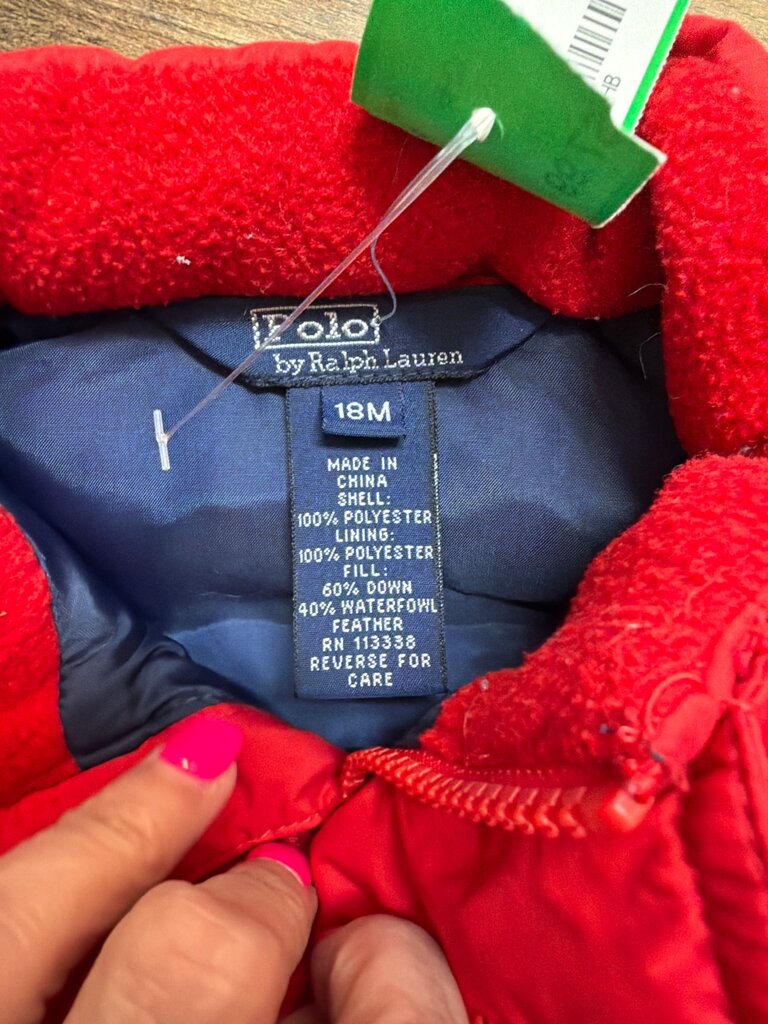 Polo Ralph Lauren Red Puffer Vest