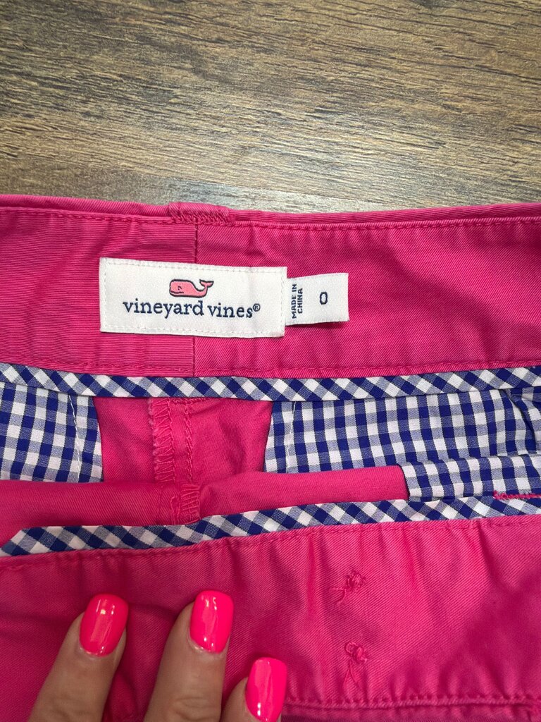 Vineyard Vines Pink Embroidered Shorts