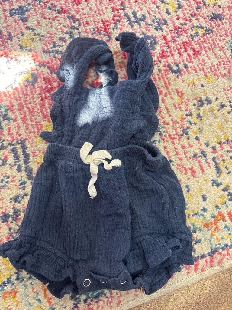 Navy Blue Baby Romper