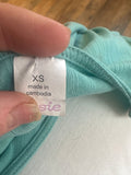 Jessie XS Teal Wrap Top