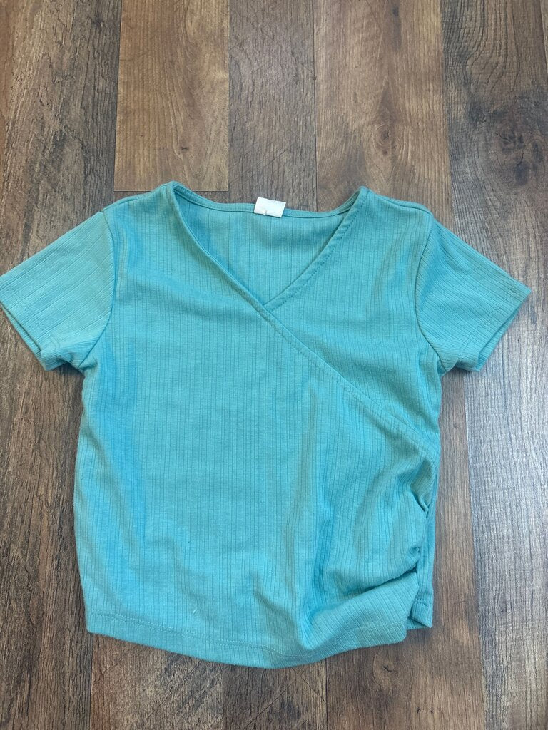 Jessie XS Teal Wrap Top