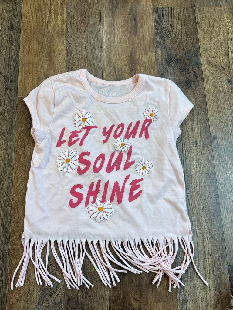 Shaded Pink Fringed Tee