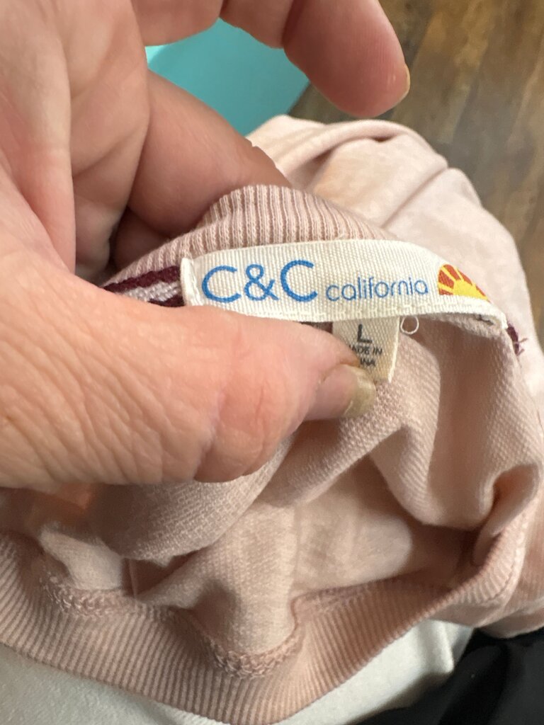 C&C California Long Sleeve Football Graphic Top