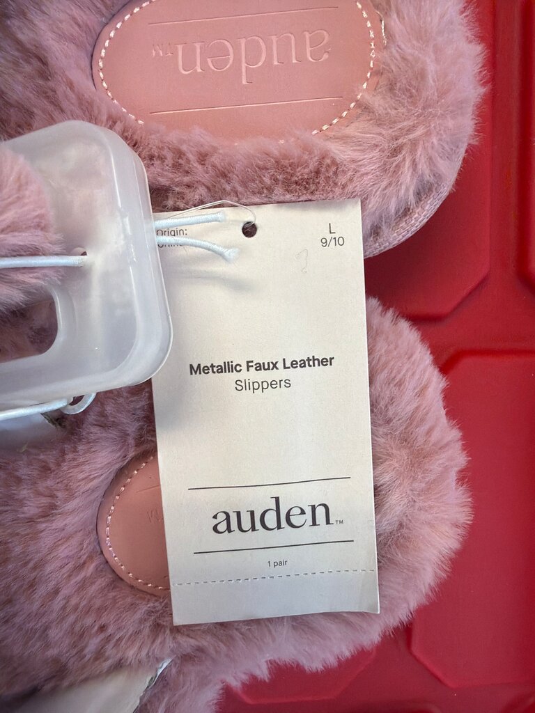 Auden Metallic Faux Leather Slippers