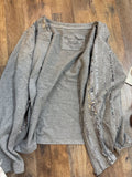 Onque Casuals Sequin Trim Gray Jacket