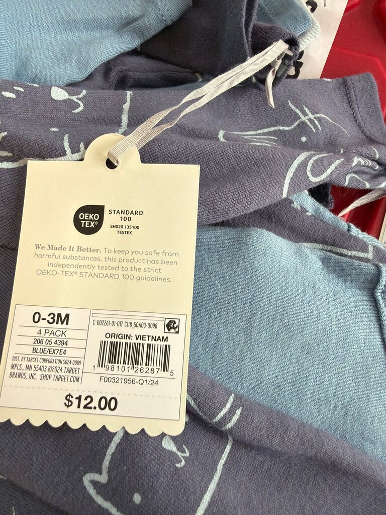 Cloud Island 4-Pack Long-Sleeve Bodysuits