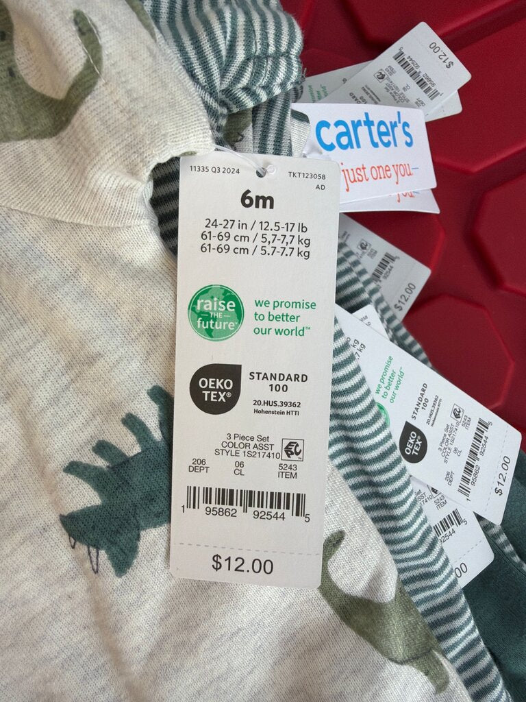 Carter's Dinosaur Print Baby Bodysuit Set