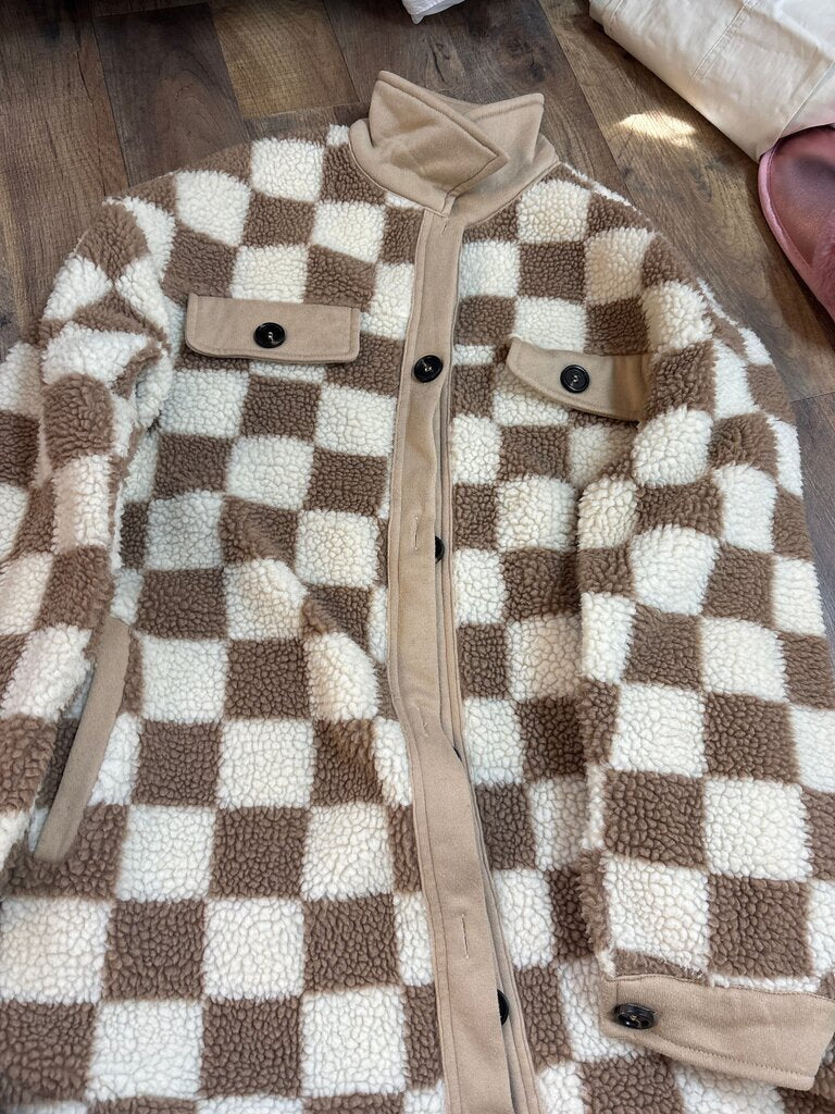 JODIFL Checkered Fleece Jacket