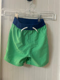 Boys Swim Trunks 3T Green and Blue