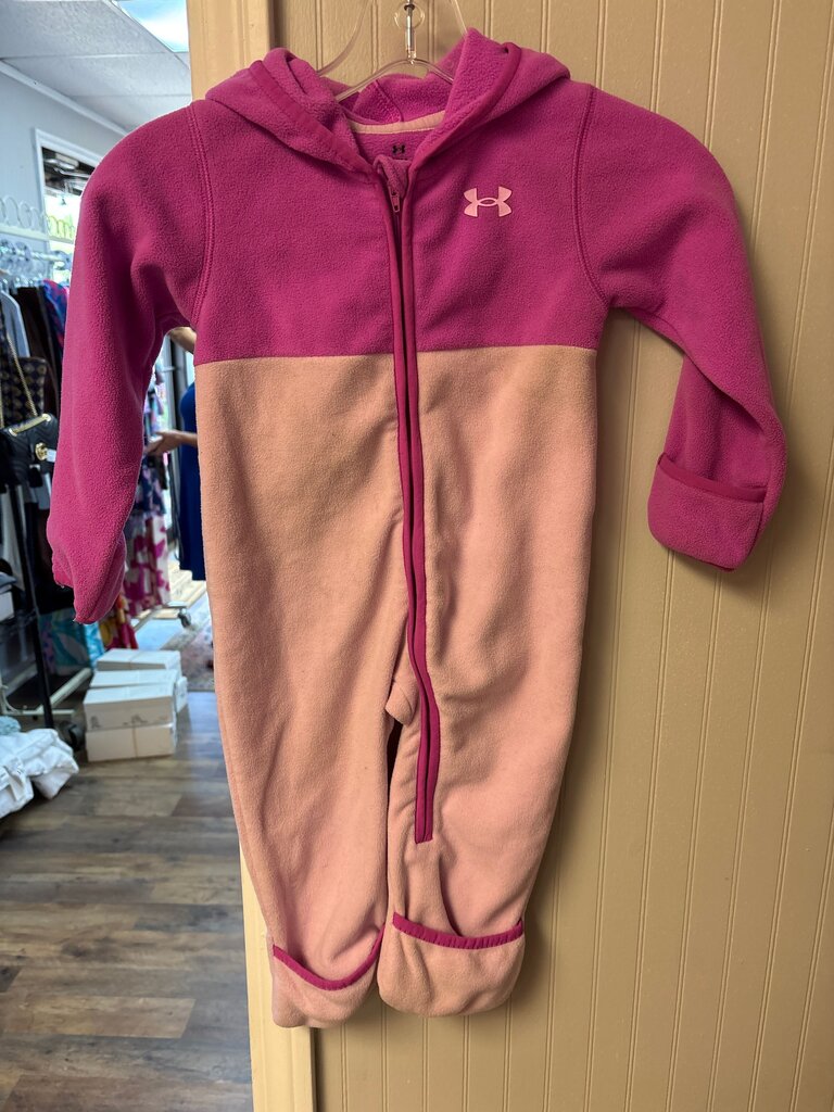 Under Armour Pink Fleece Zip-Up Hooded Jacket