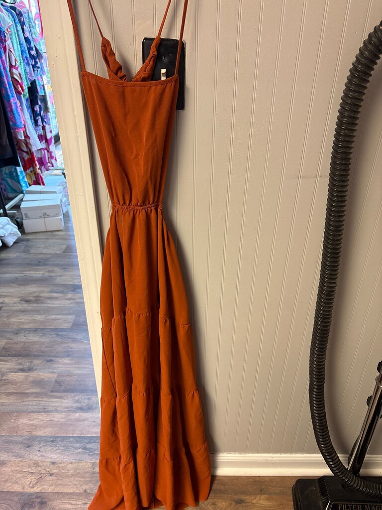 SHEIN Orange Maxi Dress