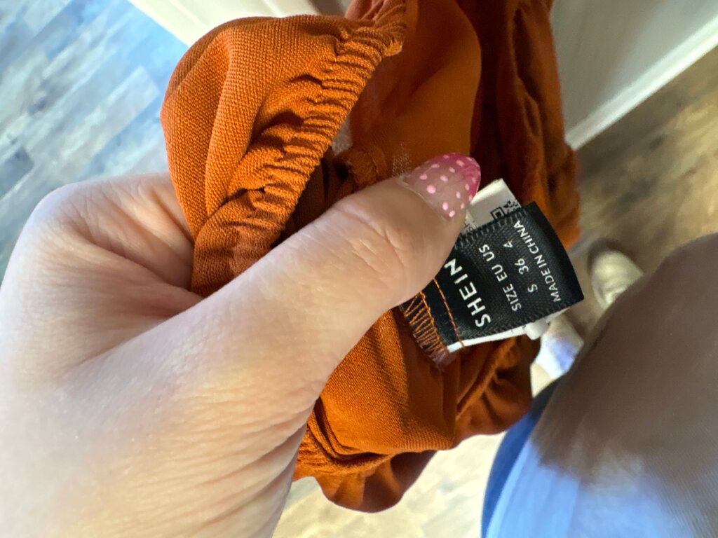 SHEIN Orange Maxi Dress
