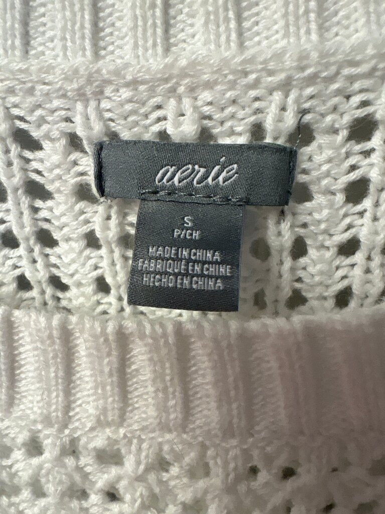 Aerie Women's White Cropped Sweater