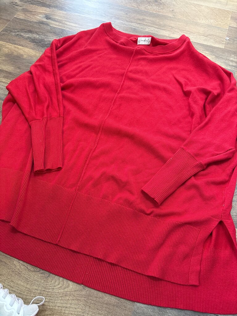 Wonderly Red Knit Sweater