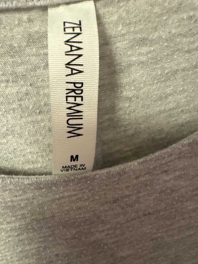 Zenana Premium Grey T-Shirt Dress