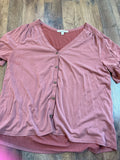 Green Envelope Button-Up Blouse
