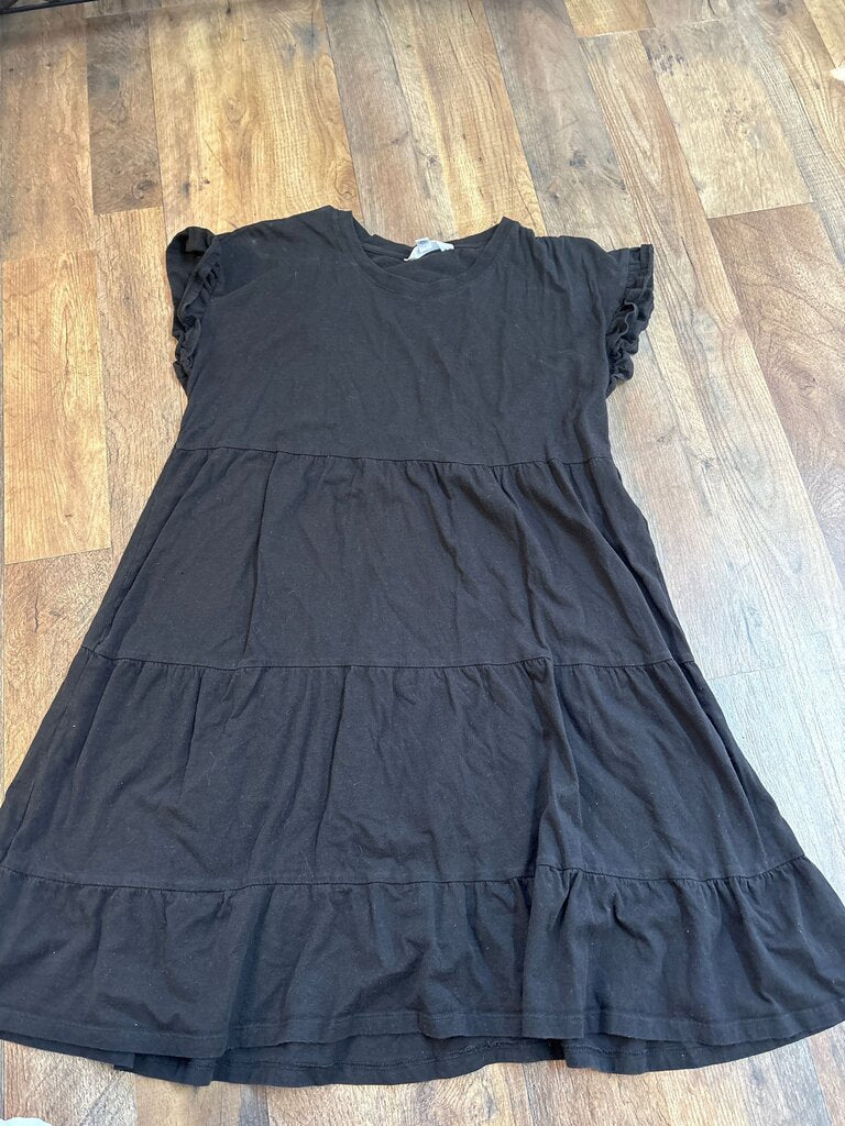 TIME AND TRU Black Tiered Dress
