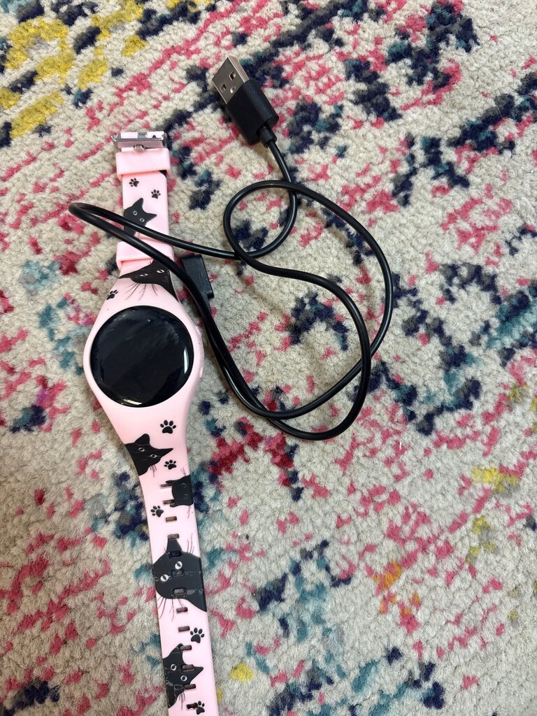 Cat-Themed Pink Kids Smart Watch