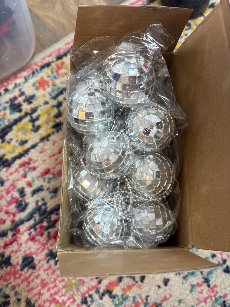Mini Silver Disco Balls