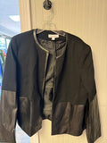 Nine West Black and Leather Jacket