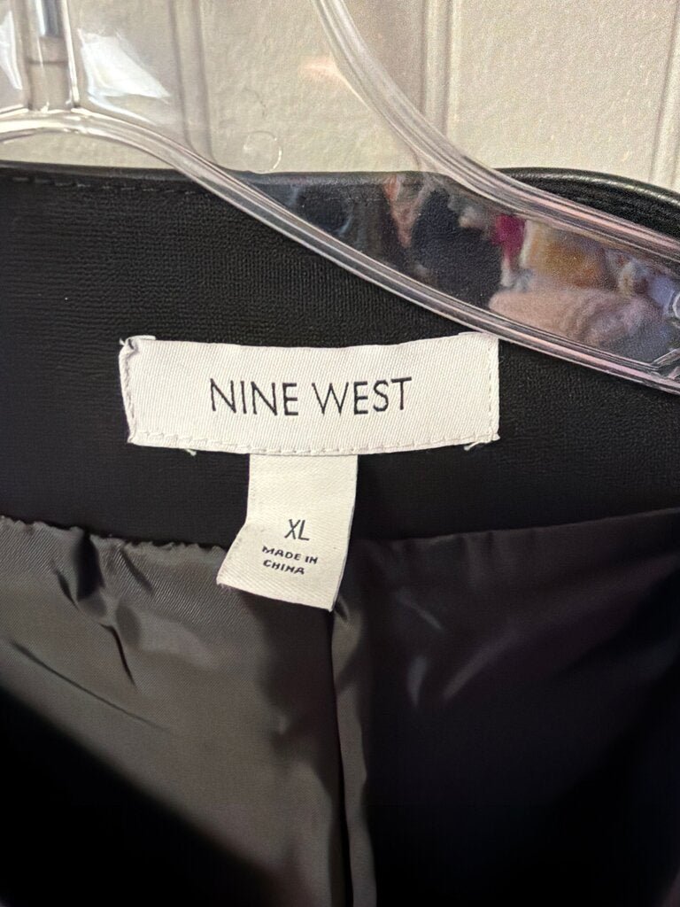 Nine West Black and Leather Jacket