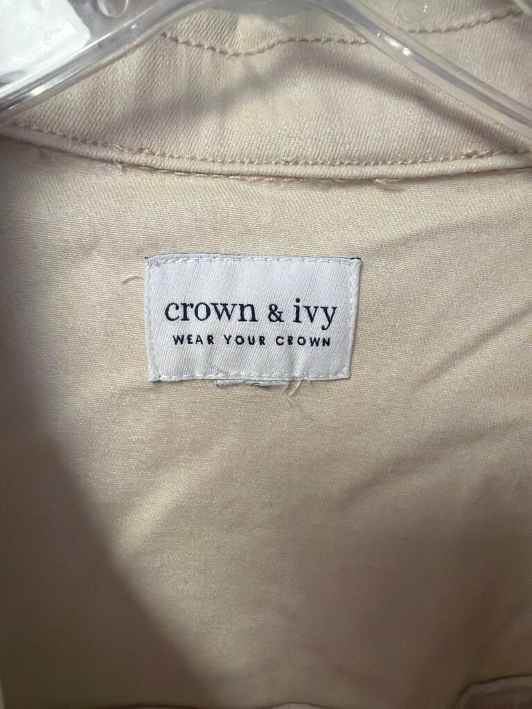 Crown & Ivy Women's Lightweight Button-Up Jacket