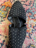 Black Studded Slip-On Shoes