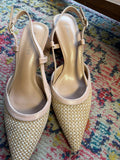 Stylish Beige Slingback Heels