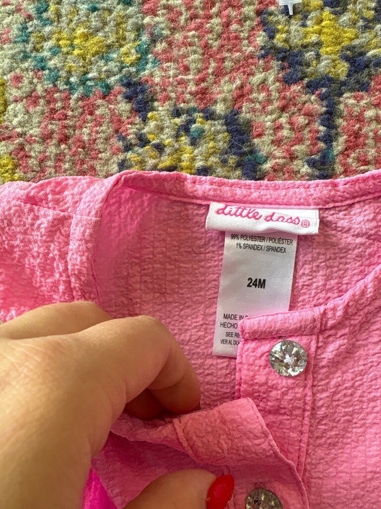 Pink Button-Up Dress for Toddler