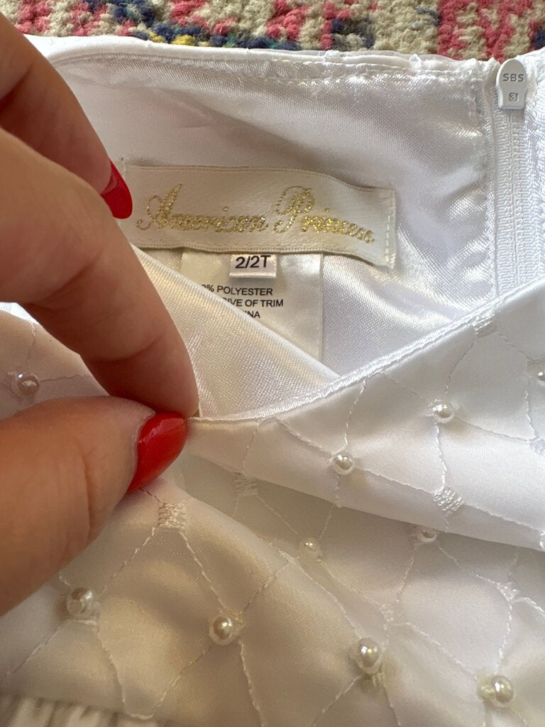 American Princess Girls' White Party Dress