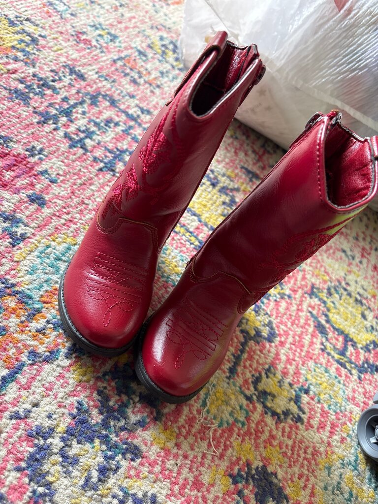 Kensie Girl Red Cowboy Boots