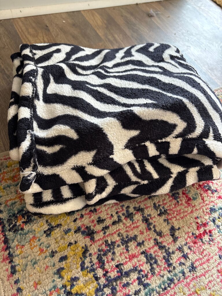 Zebra Print Fleece Blanket