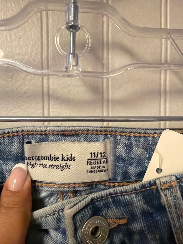 Abercrombie Kids High Rise Straight Jeans