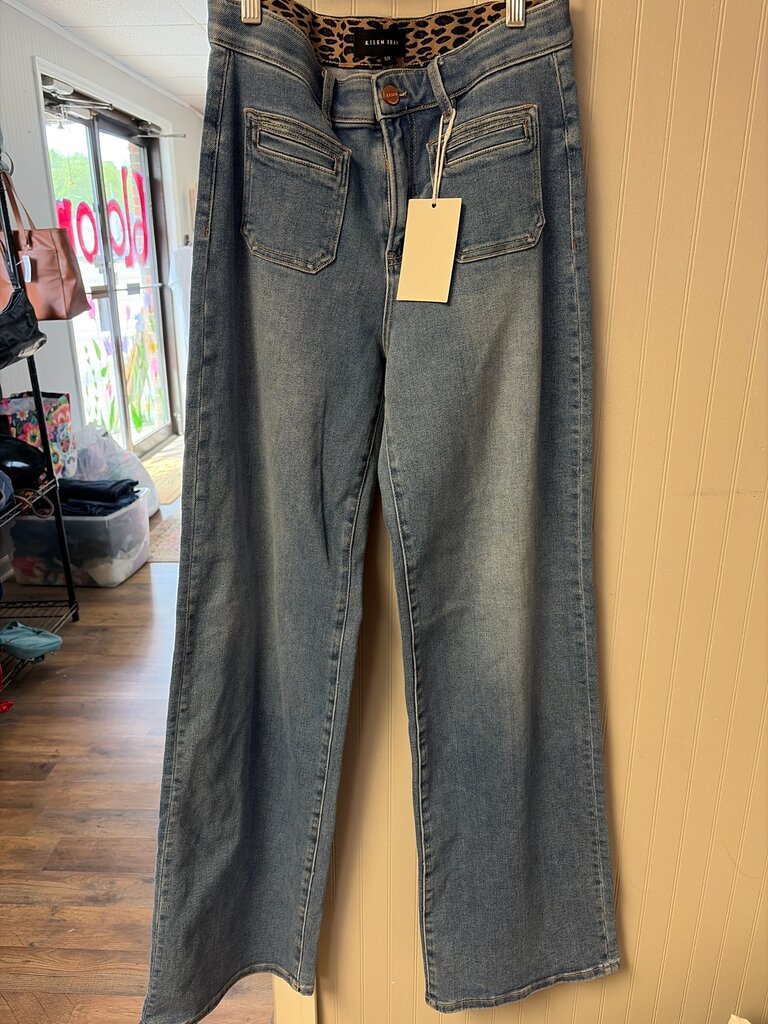 Risen Jeans High Waisted Wide Leg Pants