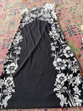 Black and White Floral Print Dress