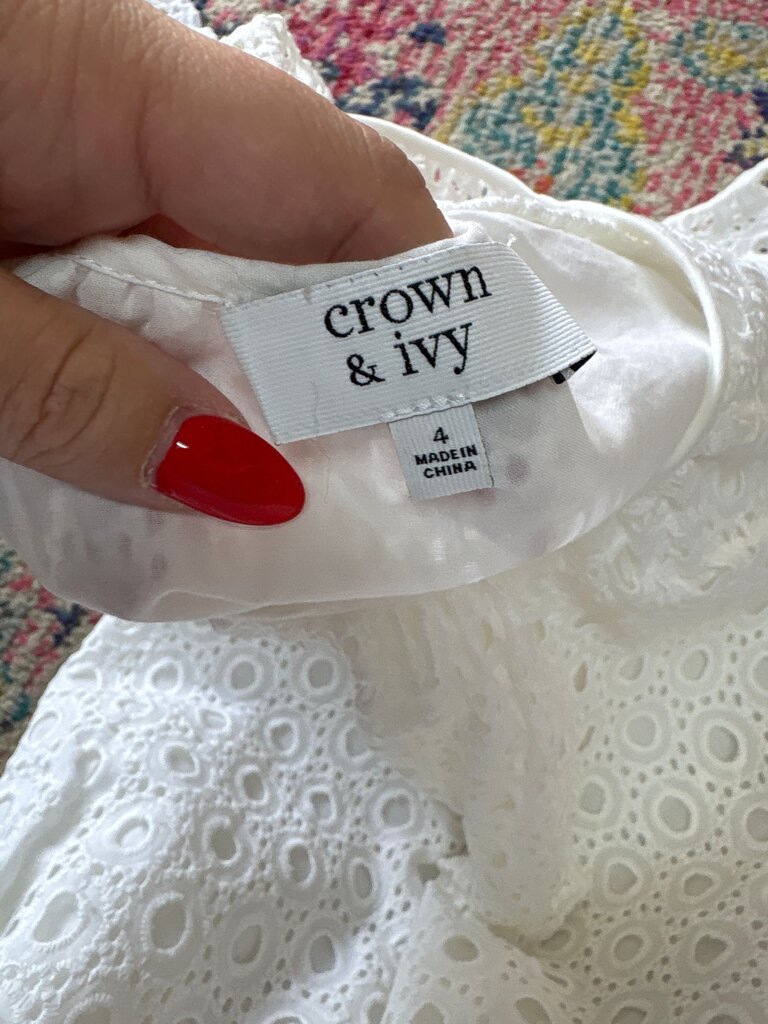 Crown & Ivy White Midi Dress