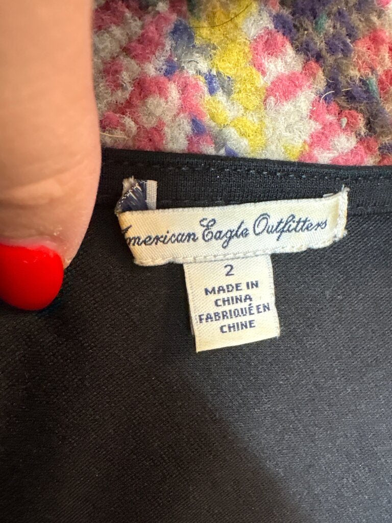 American Eagle Outfitters Black Peplum Dress