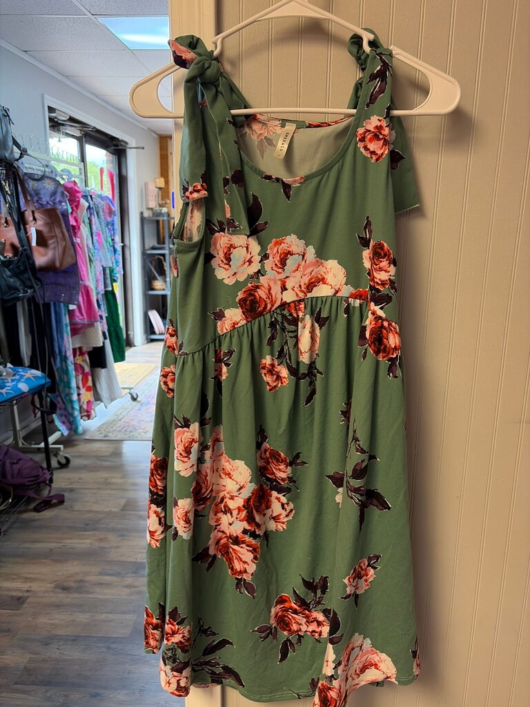 Floral Green Dress