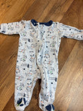 Koala Baby Dog Print Zip-Up Pajama